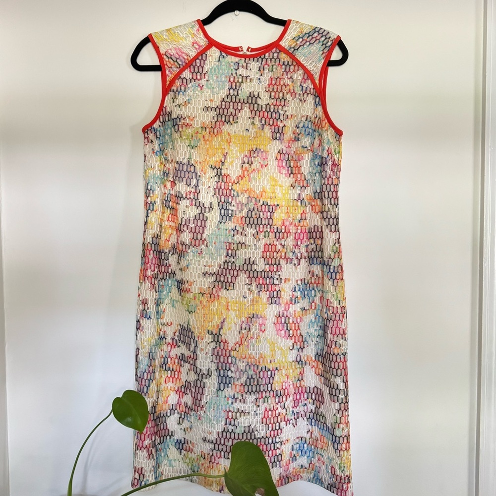 NWT Emmelle colorful Sleeveless Career Shift Dress